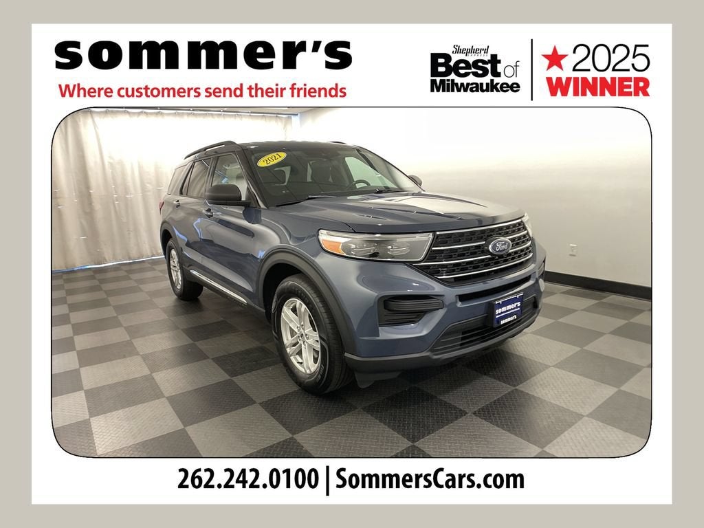 2021 Ford Explorer XLT in Other — front three-quarter view