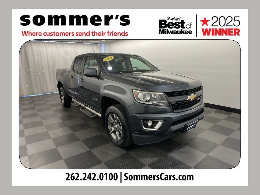 2016 Chevrolet Colorado 4WD Z71 in Cyber Gray Metallic — front three-quarter view