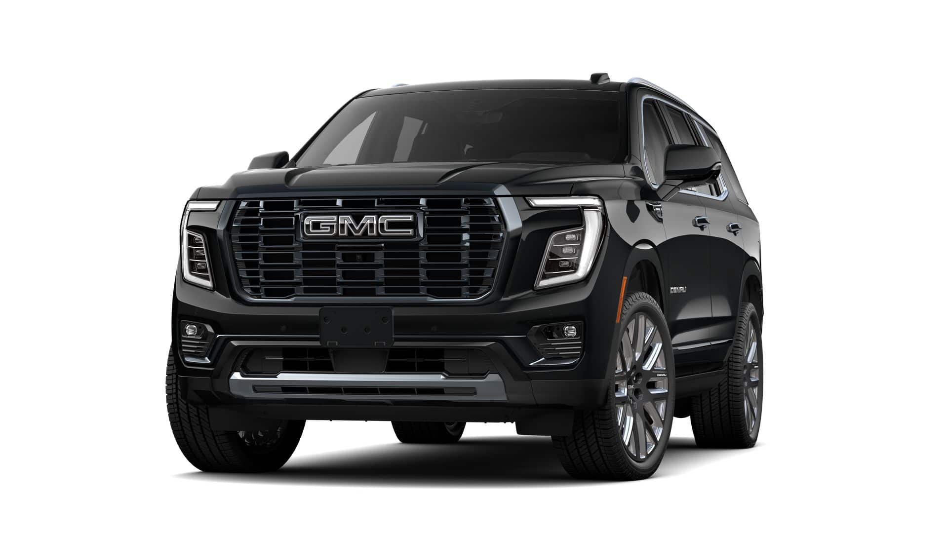 2026 GMC Yukon Denali Ultimate in Onyx Black — front three-quarter view