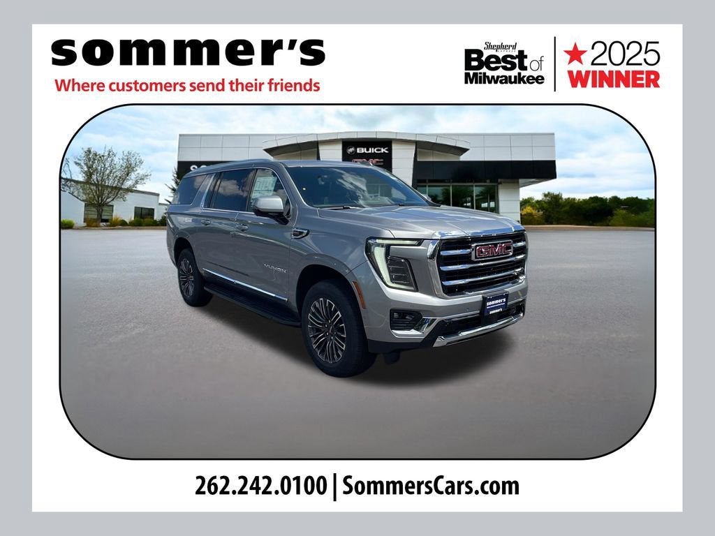 2026 GMC Yukon XL Elevation in Sterling Metallic — front three-quarter view