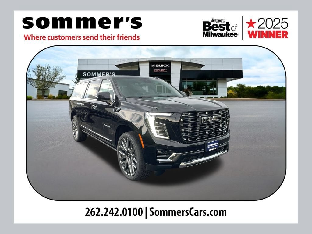 2026 GMC Yukon XL Denali Ultimate in Onyx Black — front three-quarter view