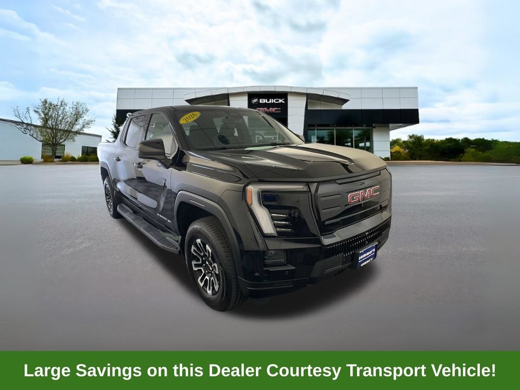 2026 GMC Sierra EV Elevation Extended Range in Onyx Black — front three-quarter view