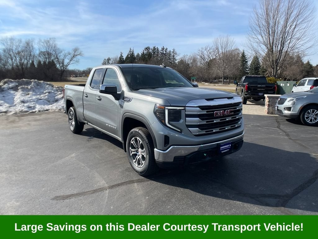 2026 GMC Sierra 1500 SLE in Sterling Metallic — front three-quarter view