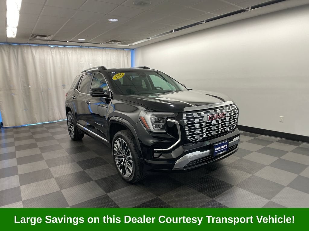 2026 GMC Terrain Denali in Ebony Twilight Metallic — front three-quarter view