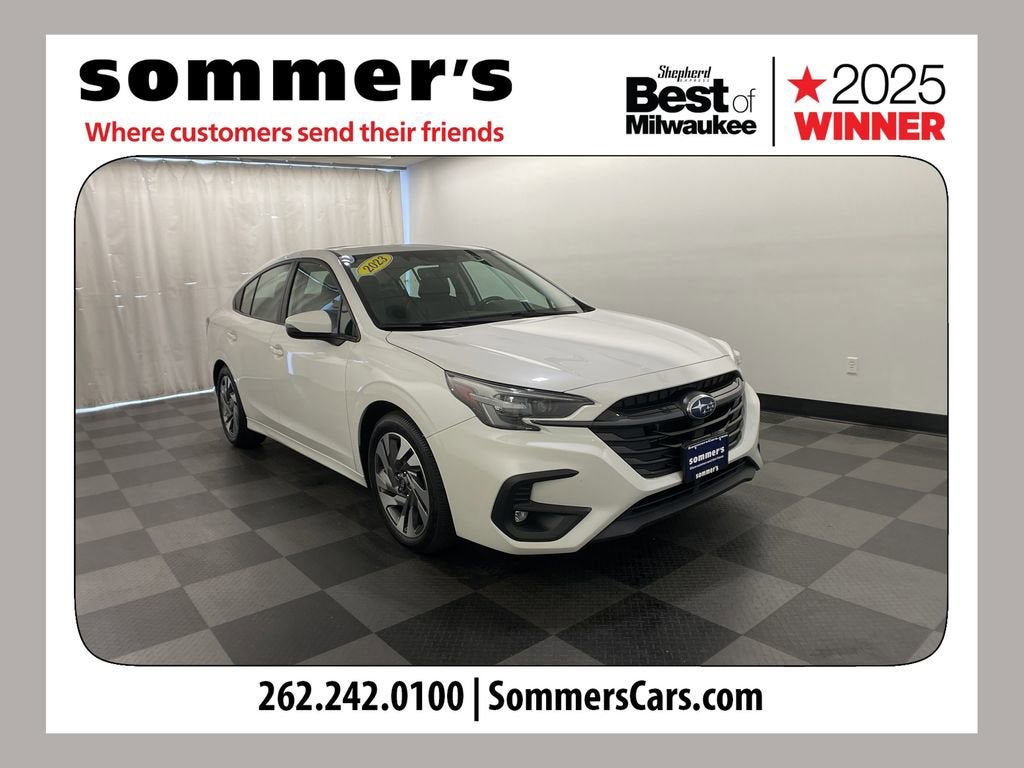 2023 Subaru Legacy Limited in White — front three-quarter view