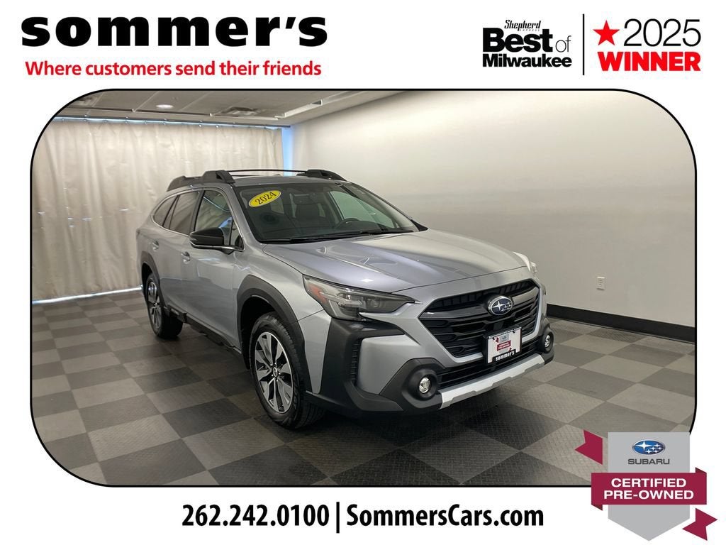 2024 Subaru Outback Limited in Silver — front three-quarter view