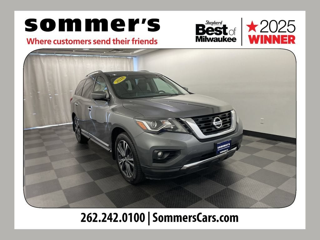 2018 Nissan Pathfinder Platinum in Other — front three-quarter view