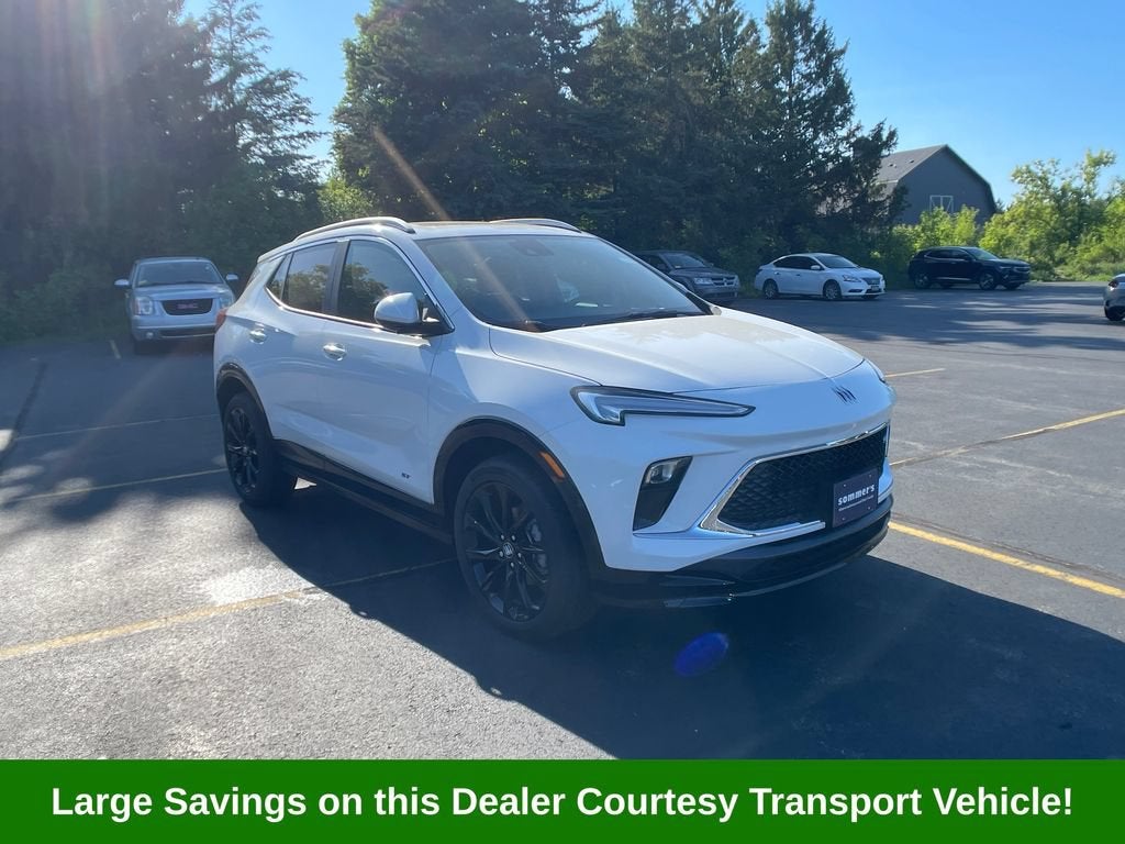 2026 Buick Encore GX Sport Touring in Summit White — front three-quarter view