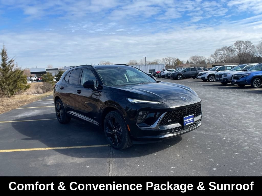2026 Buick Envision Sport Touring in Ebony Twilight Metallic — front three-quarter view